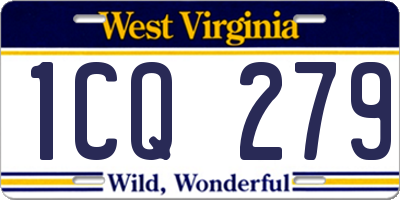 WV license plate 1CQ279