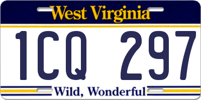 WV license plate 1CQ297