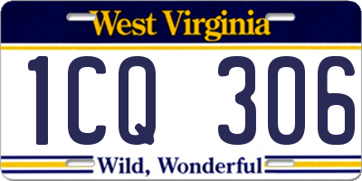 WV license plate 1CQ306