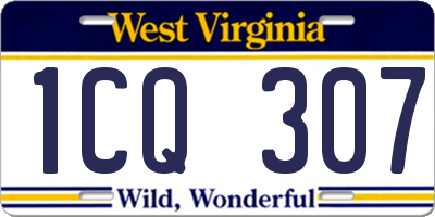 WV license plate 1CQ307