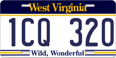 WV license plate 1CQ320