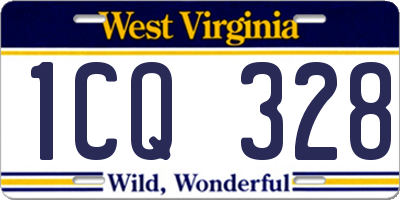 WV license plate 1CQ328