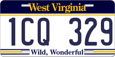 WV license plate 1CQ329