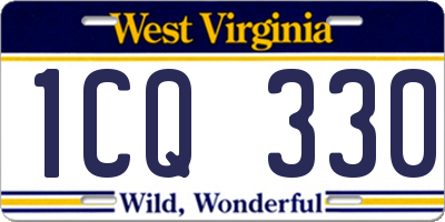 WV license plate 1CQ330