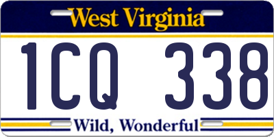 WV license plate 1CQ338