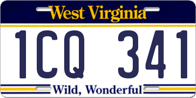 WV license plate 1CQ341