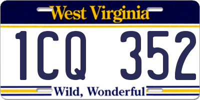 WV license plate 1CQ352