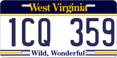 WV license plate 1CQ359