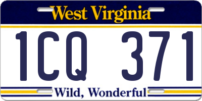 WV license plate 1CQ371