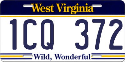 WV license plate 1CQ372