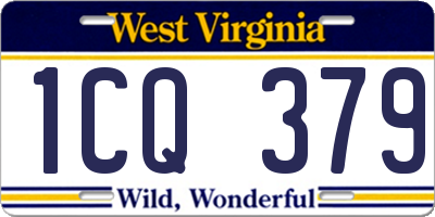 WV license plate 1CQ379