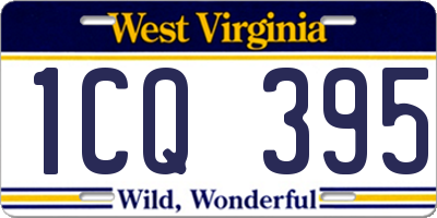 WV license plate 1CQ395