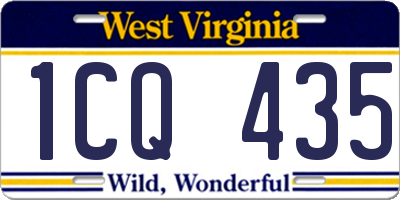 WV license plate 1CQ435