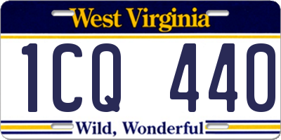 WV license plate 1CQ440