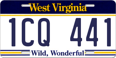 WV license plate 1CQ441