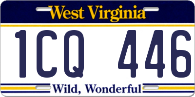 WV license plate 1CQ446