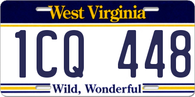 WV license plate 1CQ448