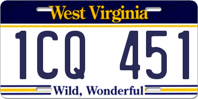 WV license plate 1CQ451
