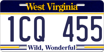 WV license plate 1CQ455