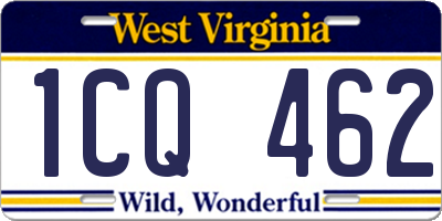 WV license plate 1CQ462