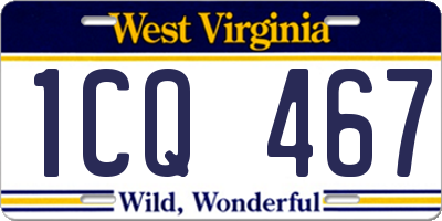 WV license plate 1CQ467