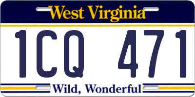 WV license plate 1CQ471