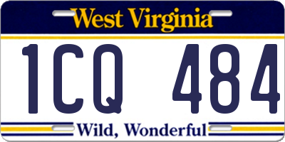 WV license plate 1CQ484