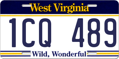 WV license plate 1CQ489