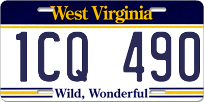 WV license plate 1CQ490