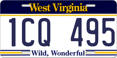 WV license plate 1CQ495