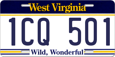 WV license plate 1CQ501