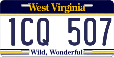 WV license plate 1CQ507