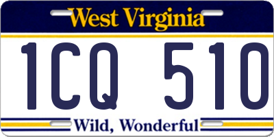 WV license plate 1CQ510
