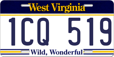 WV license plate 1CQ519