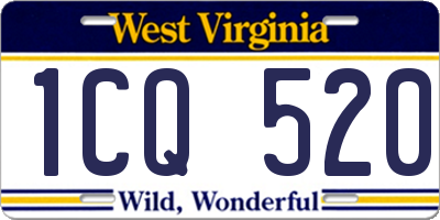 WV license plate 1CQ520