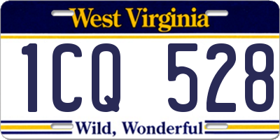 WV license plate 1CQ528
