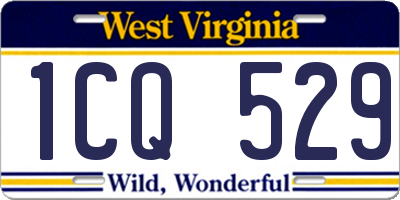 WV license plate 1CQ529