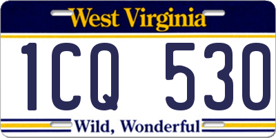WV license plate 1CQ530