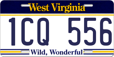 WV license plate 1CQ556