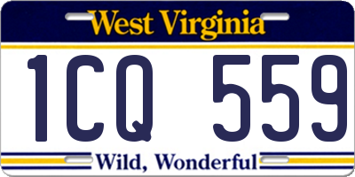 WV license plate 1CQ559