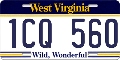 WV license plate 1CQ560