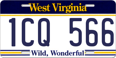 WV license plate 1CQ566