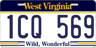 WV license plate 1CQ569