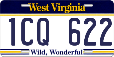WV license plate 1CQ622