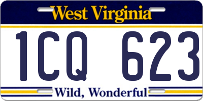 WV license plate 1CQ623