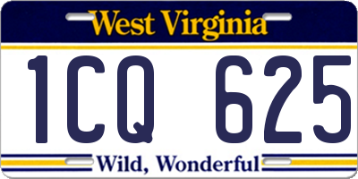 WV license plate 1CQ625