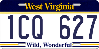 WV license plate 1CQ627
