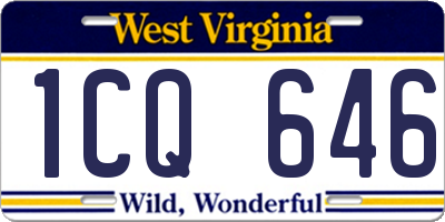 WV license plate 1CQ646
