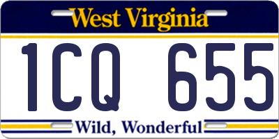 WV license plate 1CQ655