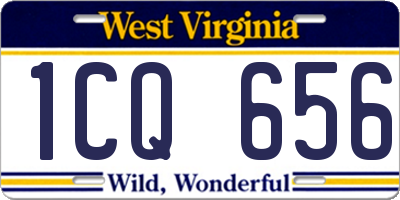 WV license plate 1CQ656